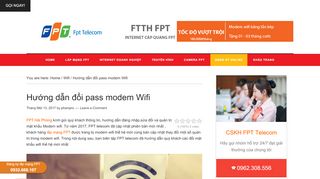 
                            8. Hướng dẫn đổi pass modem Wifi - Lắp mạng FPT Hải Phòng