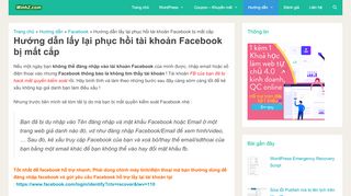 
                            7. Hướng dẫn lấy lại phục hồi tài khoản Facebook bị mất cắp - MinhZ