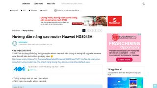 
                            3. Hướng dẫn nâng cao router Huawei HG8045A | Tinhte.vn