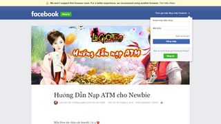 
                            6. Hướng Dẫn Nạp ATM cho Newbie - Face book