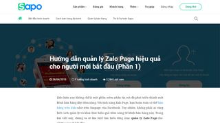 
                            12. Hướng dẫn quản lý Zalo Page hiệu quả cho người mới bắt đầu (Phần 1)