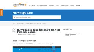 
                            5. Hướng dẫn sử dụng dashboard dành cho ... - ACCESSTRADE IQ