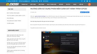 
                            3. Hướng dẫn sử dụng phần mềm giám sát hành trình Eposi