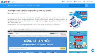 
                            5. Hướng dẫn sử dụng trang Quản lý dịch vụ tại iNET - Helpdesk iNET