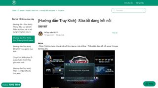 
                            9. [Hướng dẫn-Truy Kích]- Sửa lỗi đang kết nối sever - CSKH VTC Mobile