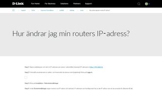 
                            4. Hur ändrar jag min routers IP-adress? | D-Link Sweden