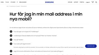 
                            6. Hur får jag in min mail address i min nya mobil? | Samsung Support ...