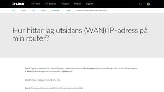
                            3. Hur hittar jag utsidans (WAN) IP-adress på min router? | D-Link Sweden
