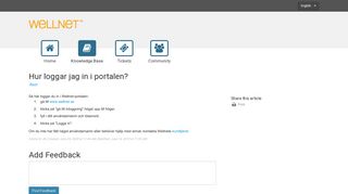 
                            3. Hur loggar jag in i portalen? - Wellnet - Portal - Wellnet