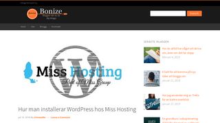 
                            7. Hur man installerar WordPress hos Miss Hosting - Bonize Digital