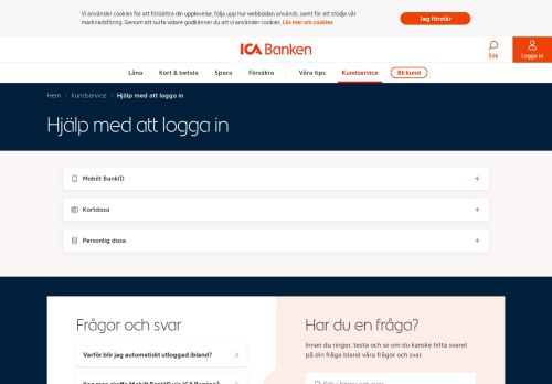 
                            4. Hur ska jag logga in nu? - ICA Banken