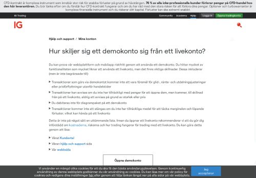 
                            6. Hur skiljer sig ett demokonto sig från ett livekonto? - IG.com