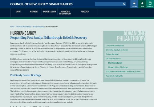 
                            12. Hurricane Sandy | Council of New Jersey Grantmakers