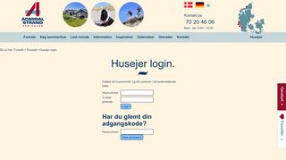 
                            12. Husejer login - Admiral Strand Feriehuse