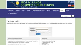 
                            8. Husejer login - Midtjyllands Sommerhusudlejning