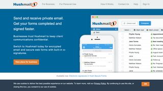 
                            8. Hushmail - Enhanced email security to keep your data safe
