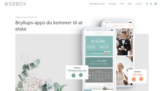 
                            3. Huskeliste, budget, gæsteliste mm. Wedbox leverer apps til brudepar