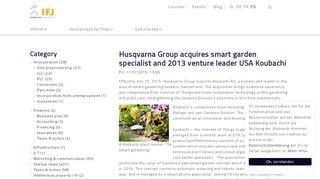
                            11. Husqvarna Group acquires smart garden ... - IFJ Startup Support