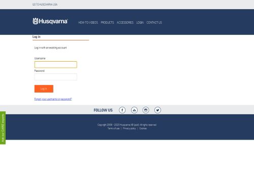 
                            2. Husqvarna - Support Login - Husqvarna Customer Support Portal