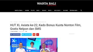 
                            13. HUT XL Axiata ke-22, Kado Bonus Kuota Nonton Film, Gratis Nelpon ...