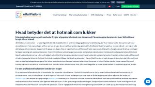 
                            7. Hvad betyder det at hotmail.com lukker — eMailPlatform