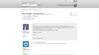 
                            10. Hver bruger, sit password « WordPress DK Forum - WordPress Danmark