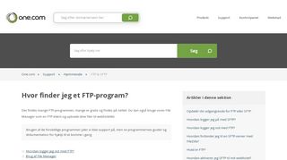
                            8. Hvor finder jeg et FTP-program? – Support | One.com