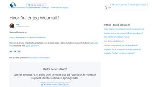
                            4. Hvor finner jeg Webmail? – SYSE Kundeservice