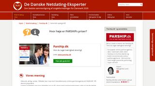 
                            8. Hvor høje er PARSHIPs priser? - Netdating-eksperter.dk