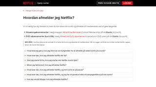 
                            8. Hvordan afmelder jeg Netflix? - Netflix Help Center