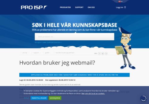 
                            6. Hvordan bruker jeg webmail? - PRO ISP