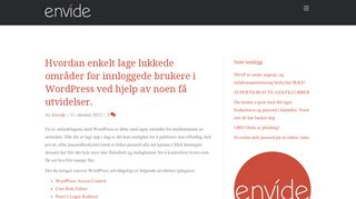 
                            9. Hvordan enkelt lage lukkede områder for innloggede brukere i ...