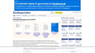 
                            4. Hvordan får jeg svar fra KU? - Studievejledning - Studieportalen.dk