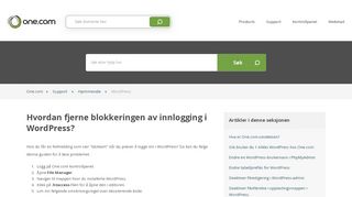 
                            7. Hvordan fjerne blokkeringen av innlogging i WordPress? – Support ...