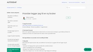 
                            6. Hvordan legger jeg til en ny bruker – Autogear kjørebok 2.0