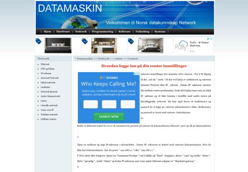 
                            5. Hvordan logge inn på din router innstillinger - Datamaskin