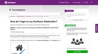 
                            6. Hvordan logger jeg ind i min Surftown Sitebuilder? | Surftown ...