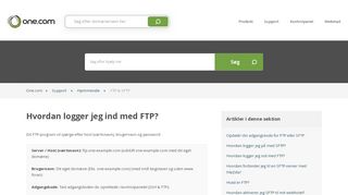 
                            9. Hvordan logger jeg ind med FTP? – Support | One.com
