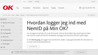 
                            3. Hvordan logger jeg ind med NemID på Min OK? - OK