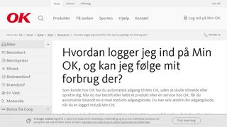 
                            2. Hvordan logger jeg ind på Min OK, og kan jeg følge mit forbrug der? - OK