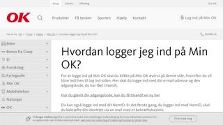 
                            4. Hvordan logger jeg ind på Min OK? - OK