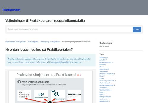 
                            5. Hvordan logger jeg ind på Praktikportalen? | Praktikvejleder ...