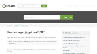 
                            6. Hvordan logger jeg på med SFTP? – Support | One.com