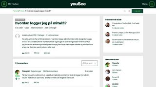 
                            3. hvordan logger jeg på mitwifi? - YouSee Forum