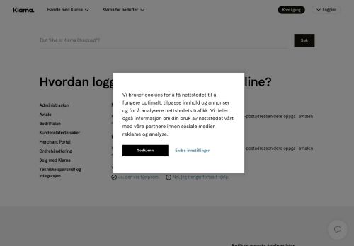 
                            5. Hvordan logger man inn i Klarna Online? - Klarna Norge