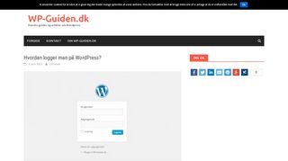 
                            3. Hvordan logger man på Wordpress? | WP-Guiden.dk