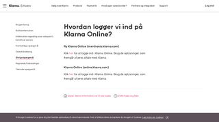 
                            2. Hvordan logger vi ind på Klarna Online? - Klarna Denmark