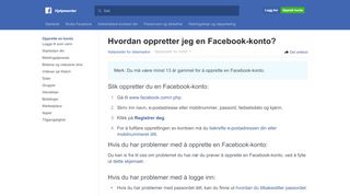 
                            3. Hvordan oppretter jeg en Facebook-konto? | Facebooks hjelpesenter ...