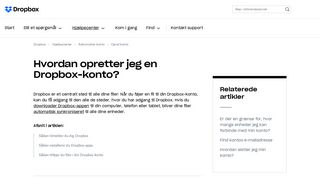 
                            1. Hvordan opretter jeg en Dropbox-konto? – Hjælp til Dropbox