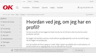 
                            12. Hvordan ved jeg, om jeg har en profil? - OK